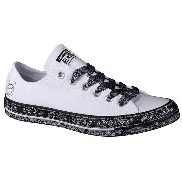 Rare Converse X Miley Cyrus Chuck Taylor All Star Sneakers Black & White Bandana - Picture 1 of 17